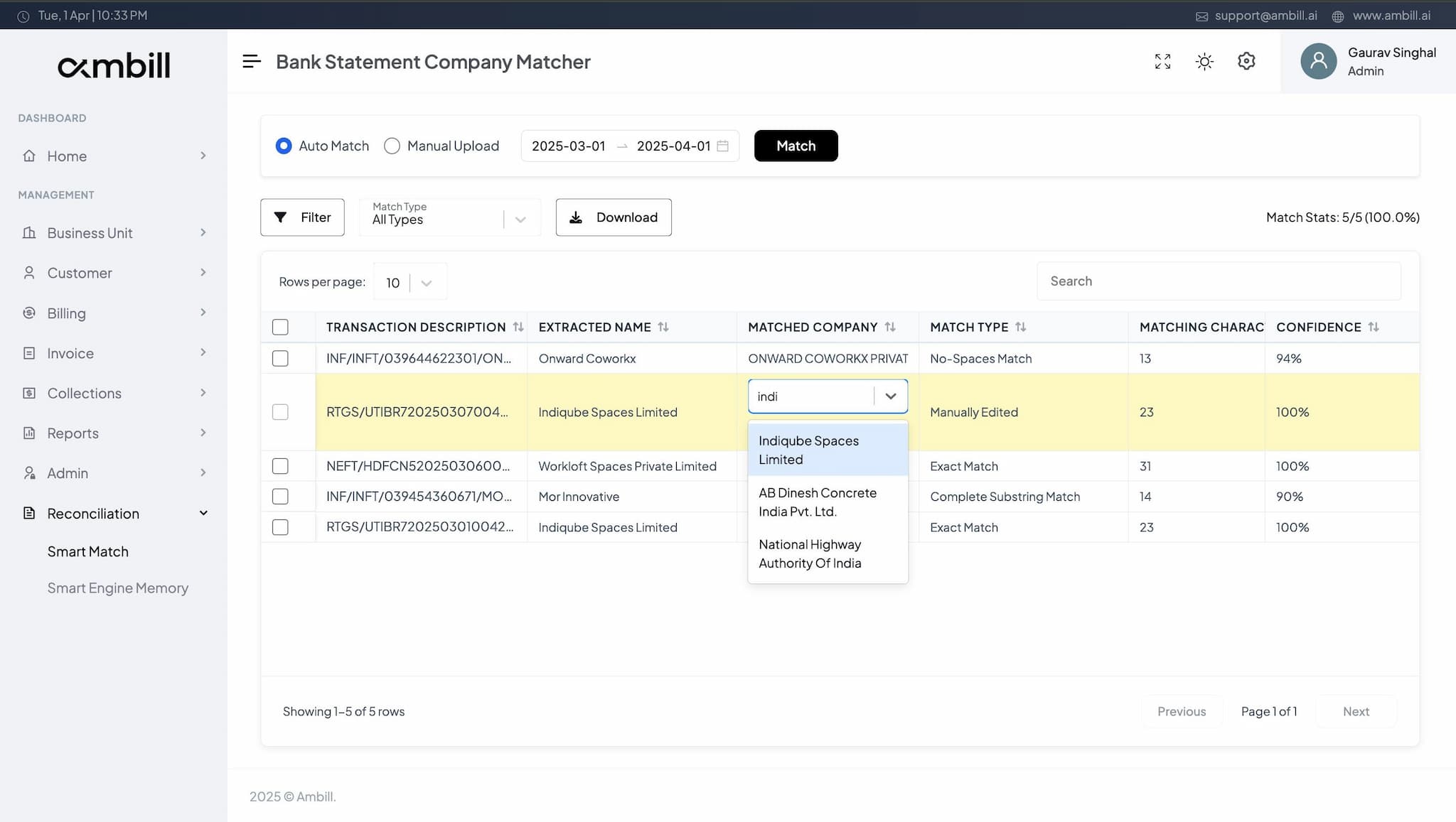 AI-Powered Description Parsing